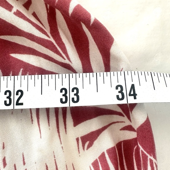 Torrid Pink Cream Leaf Print Maxi Dress ~Sz 2 = 2X ~ Smocked Bodice Off Shoulder - Picture 13 of 13